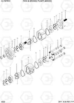 4020 FAN & BRAKE PUMP(-#0020) HL730TM-9, Hyundai