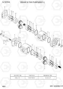 4021 FAN & BRAKE PUMP(#0021-) HL730TM-9, Hyundai