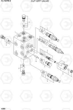 4080 CUT OFF VALVE HL730TM-9, Hyundai