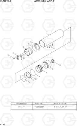 4130 ACCUMULATOR HL730TM-9, Hyundai