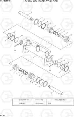 4170 QUICK COUPLER CYLINDER HL730TM-9, Hyundai