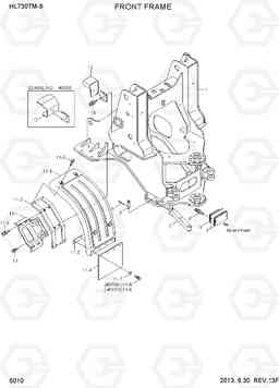 5010 FRONT FRAME HL730TM-9, Hyundai