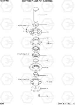 5040 CENTER PIVOT PIN(LOWER) HL730TM-9, Hyundai