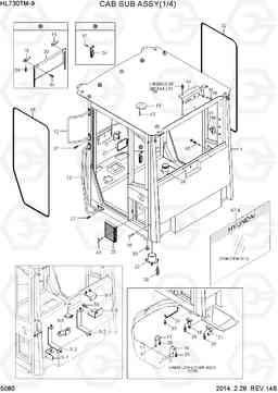 5080 CAB SUB ASSY(1/4) HL730TM-9, Hyundai