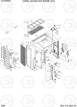 5240 COWL 2(COOLING ROOM, 2/2) HL730TM-9, Hyundai