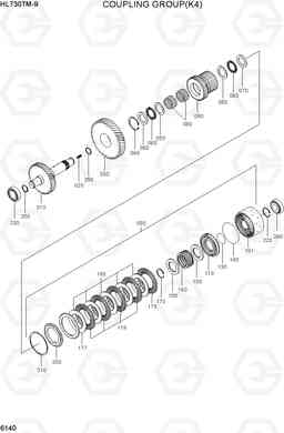 6140 COUPLING GROUP(K4) HL730TM-9, Hyundai