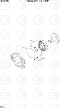 6230 PRESSURE OIL PUMP HL730TM-9, Hyundai