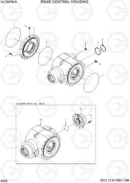 6320 REAR CENTRAL HOUSING HL730TM-9, Hyundai