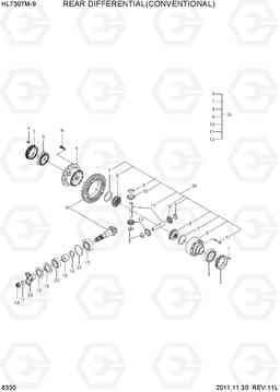 6330 REAR DIFFERENTIAL(CONVENTIONAL) HL730TM-9, Hyundai