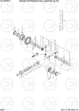 6332 REAR DIFFERENTIAL(LIMITED SLIP) HL730TM-9, Hyundai