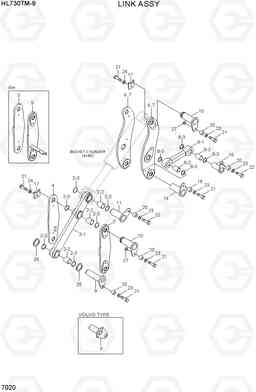 7020 LINK ASSY HL730TM-9, Hyundai