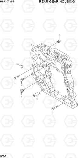 9030 REAR GEAR HOUSING HL730TM-9, Hyundai