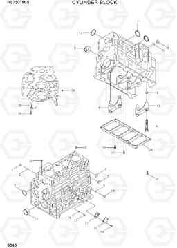 9040 CYLINDER BLOCK HL730TM-9, Hyundai