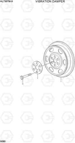 9080 VIBRATION DAMPER HL730TM-9, Hyundai