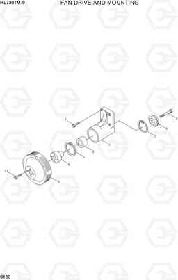 9130 FAN DRIVE AND MOUNTING HL730TM-9, Hyundai