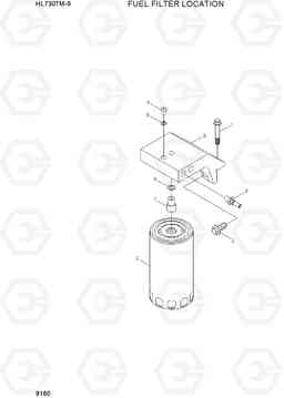 9160 FUEL FILTER LOCATION HL730TM-9, Hyundai