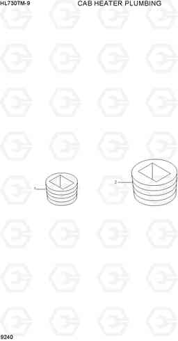 9240 CAB HEATER PLUMBING HL730TM-9, Hyundai