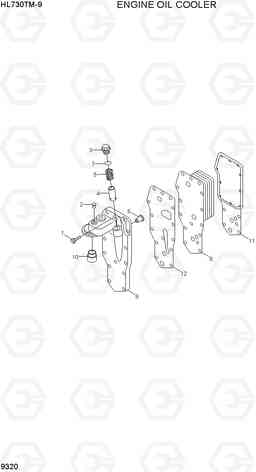 9320 ENGINE OIL COOLER HL730TM-9, Hyundai