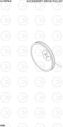 9380 ACCESSORY DRIVE PULLEY HL730TM-9, Hyundai