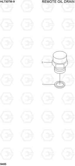 9465 REMOTE OIL DRAIN HL730TM-9, Hyundai