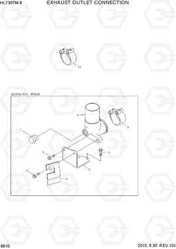 9610 EXHAUST OUTLET CONNECTION HL730TM-9, Hyundai