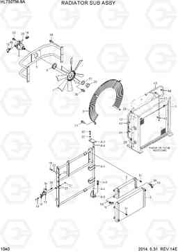 1040 RADIATOR SUB ASSY HL730TM-9A, Hyundai