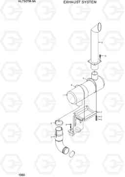 1060 EXHAUST SYSTEM HL730TM-9A, Hyundai