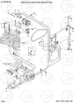 1070 AIRCON & HEATER MOUNTING HL730TM-9A, Hyundai