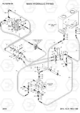 3010 MAIN HYDRAULIC PIPING HL730TM-9A, Hyundai