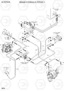 3070 BRAKE HYDRAULIC PIPING 1 HL730TM-9A, Hyundai