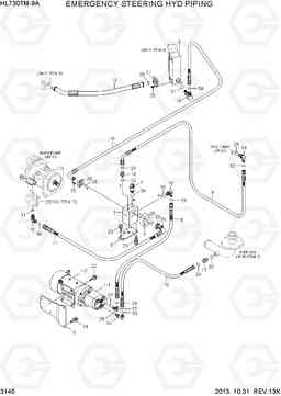 3140 EMERGENCY STEERING HYD PIPING HL730TM-9A, Hyundai