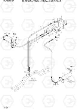 3150 RIDE CONTROL HYDRAULIC PIPING HL730TM-9A, Hyundai