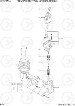 4071 REMOTE CONTROL LEVER(3-SPOOL) HL730TM-9A, Hyundai