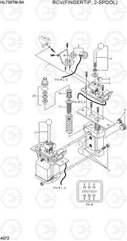 4072 RCV(FINGERTIP, 2-SPOOL) HL730TM-9A, Hyundai