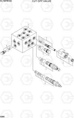 4080 CUT OFF VALVE HL730TM-9A, Hyundai