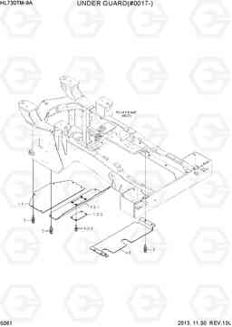 5061 UNDER GUARD(#0017-) HL730TM-9A, Hyundai