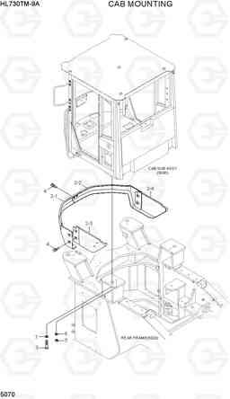 5070 CAB MOUNTING HL730TM-9A, Hyundai