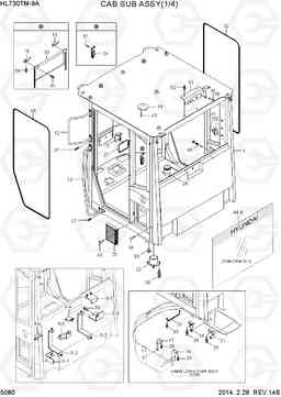 5080 CAB SUB ASSY(1/4) HL730TM-9A, Hyundai