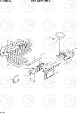 5140 CAB INTERIOR 3 HL730TM-9A, Hyundai