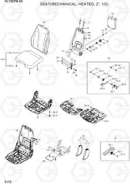 5172 SEAT(MECHANICAL, HEATED, 2 HL730TM-9A, Hyundai