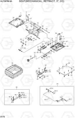 5175 SEAT(MECHANICAL, RETRACT, 3 HL730TM-9A, Hyundai