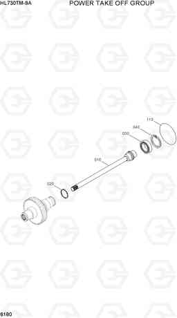 6180 POWER TAKE OFF GROUP HL730TM-9A, Hyundai