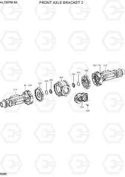 6360 FRONT AXLE BRACKET 2 HL730TM-9A, Hyundai