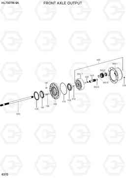 6370 FRONT AXLE OUTPUT HL730TM-9A, Hyundai