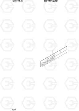 9020 DATA PLATE HL730TM-9A, Hyundai