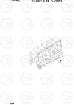 9070 CYLINDER BLOCK PLUMBING HL730TM-9A, Hyundai