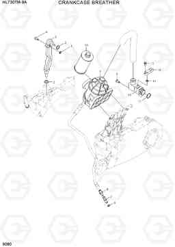 9080 CRANKCASE BREATHER HL730TM-9A, Hyundai