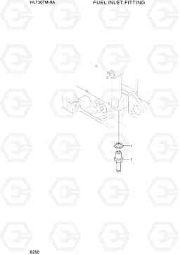 9250 FUEL INLET FITTING HL730TM-9A, Hyundai