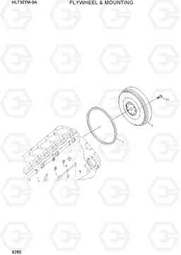 9280 FLYWHEEL & MOUNTING HL730TM-9A, Hyundai