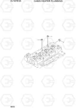 9310 CAB HEATER PLUMBING HL730TM-9A, Hyundai